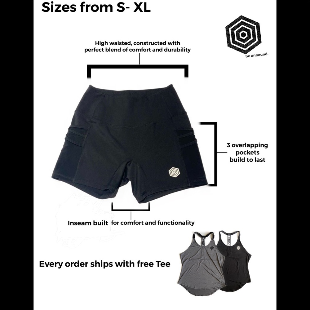 Summer series yoga shorts from Freedom Clad